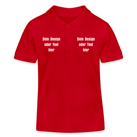 Stanley/Stella Kinder Bio-Poloshirt MINI SPRINTER - personalisierbar - Rot