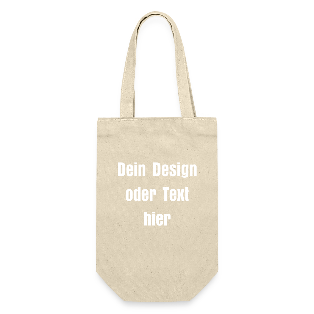 Geschenkbeutel für Flaschen - personalisierbar - Natur