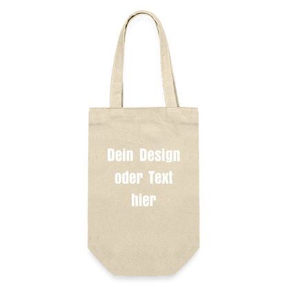 Geschenkbeutel für Flaschen - personalisierbar - Natur