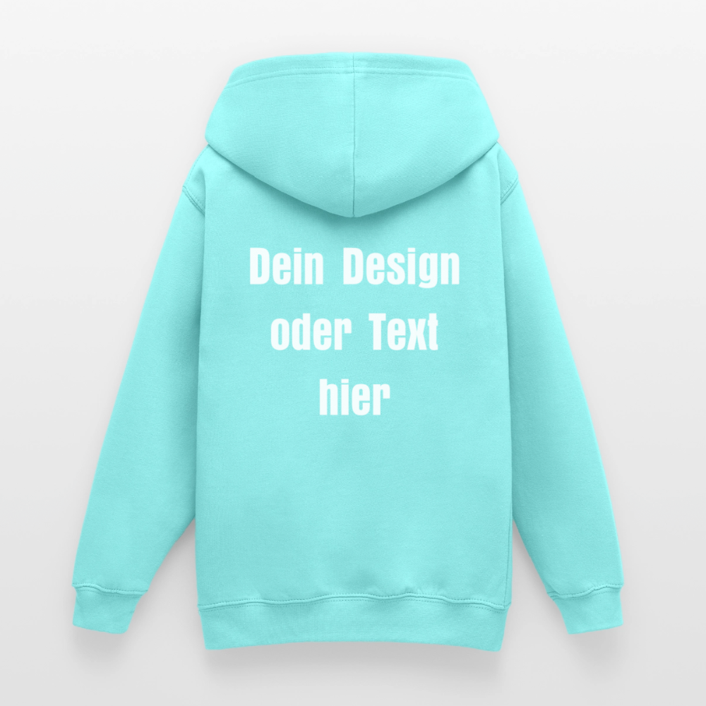Teenager Hoodie - personalisierbare Vorder- und Rückseite - Pfefferminze