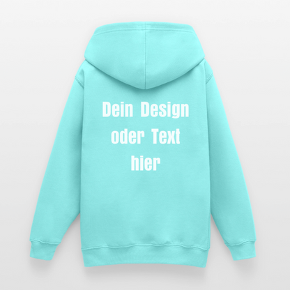 Teenager Hoodie - personalisierbare Vorder- und Rückseite - Pfefferminze