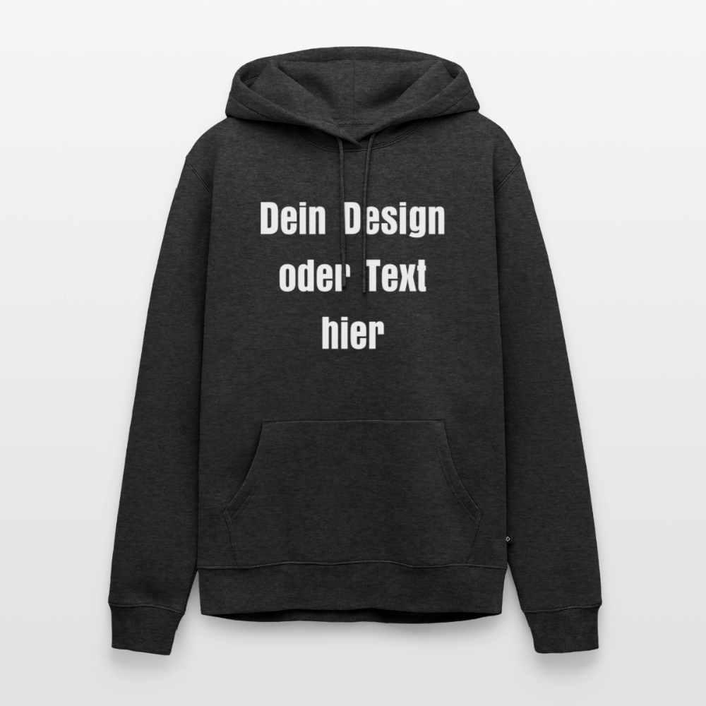 Männer Premium Hoodie - personalisierbare Vorder- und Rückseite - Anthrazit meliert