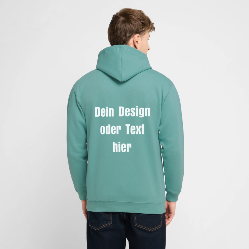 Unisex Hoodie - personalisierbare Vorder- und Rückseite - Pastelltürkis
