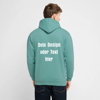 Unisex Hoodie - personalisierbare Vorder- und Rückseite - Pastelltürkis