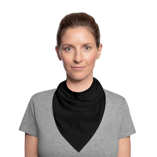 Bandana 100% Baumwolle für Sie und Ihn - personalisierbar - Schwarz