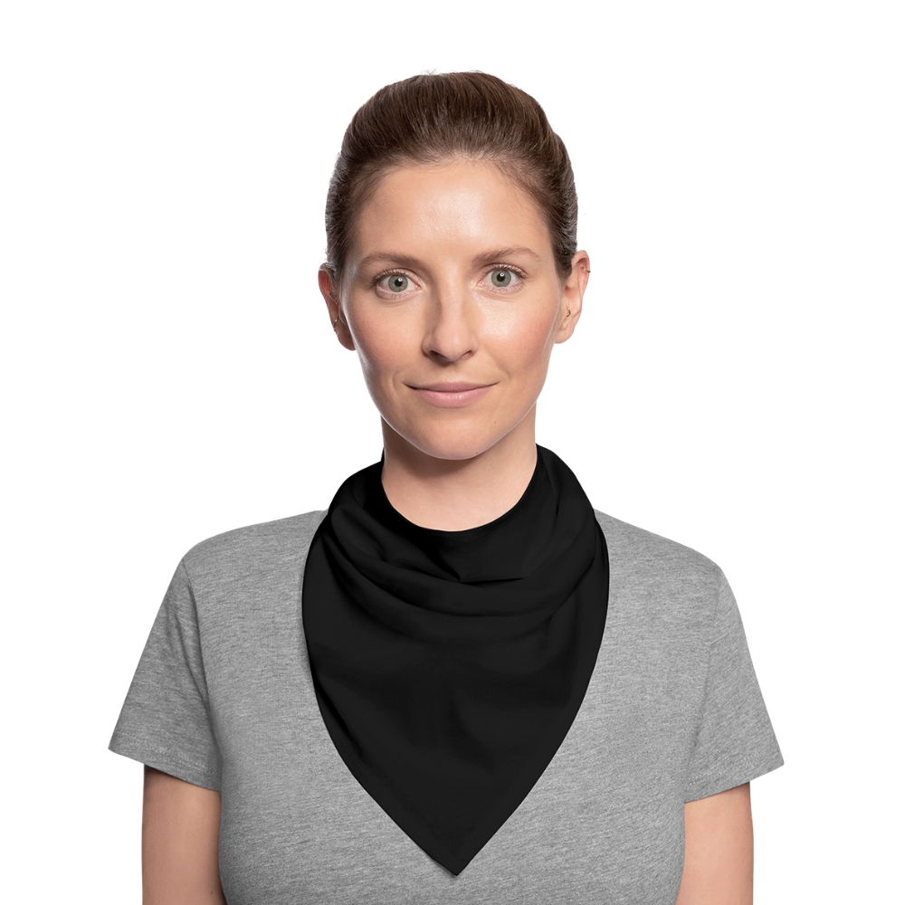 Bandana 100% Baumwolle für Sie und Ihn - personalisierbar - Schwarz