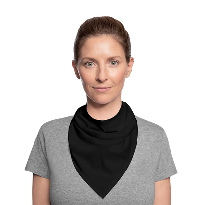 Bandana 100% Baumwolle für Sie und Ihn - personalisierbar - Schwarz