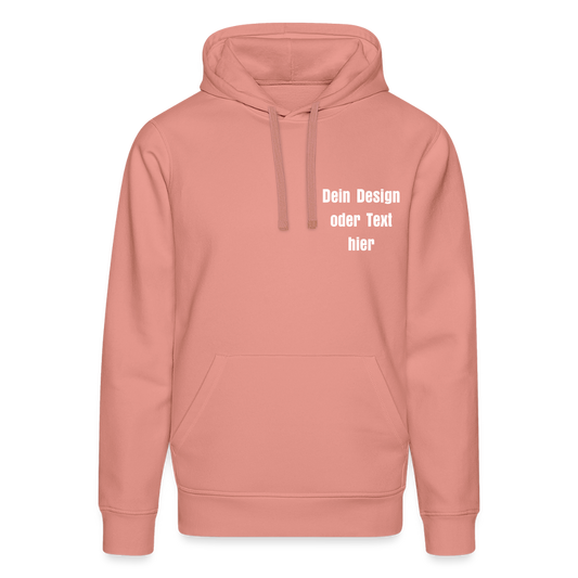 Stanley/Stella Unisex Bio-Hoodie DRUMMER - personalisierbare Vorder- und Rückseite - Altrosa
