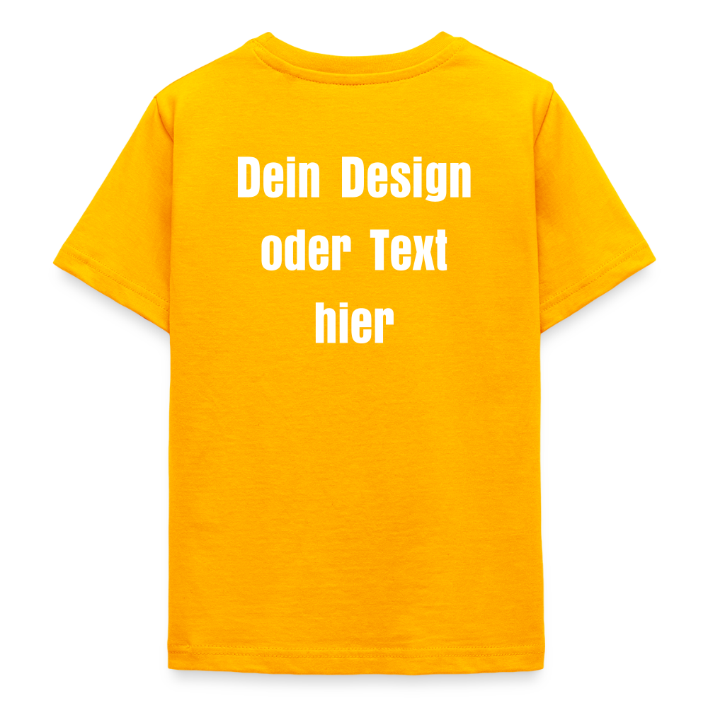 Teenager T-Shirt - personalisierbare Vorder- und Rückseite - Gold
