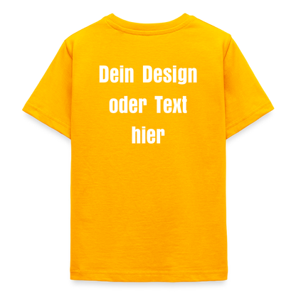 Teenager T-Shirt - personalisierbare Vorder- und Rückseite - Gold