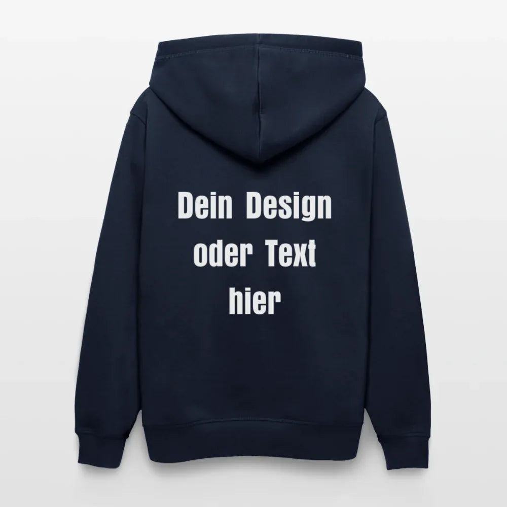 Stanley/Stella Unisex Bio-Hoodie DRUMMER - personalisierbare Vorder- und Rückseite - French Navy