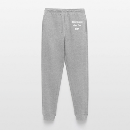 Männer Premium Bio Jogginghose - personalisierbar - Grau meliert