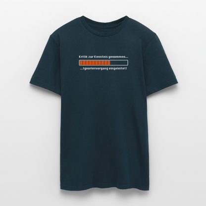 "Kritik" Motiv-T-Shirt für Männer - Navy