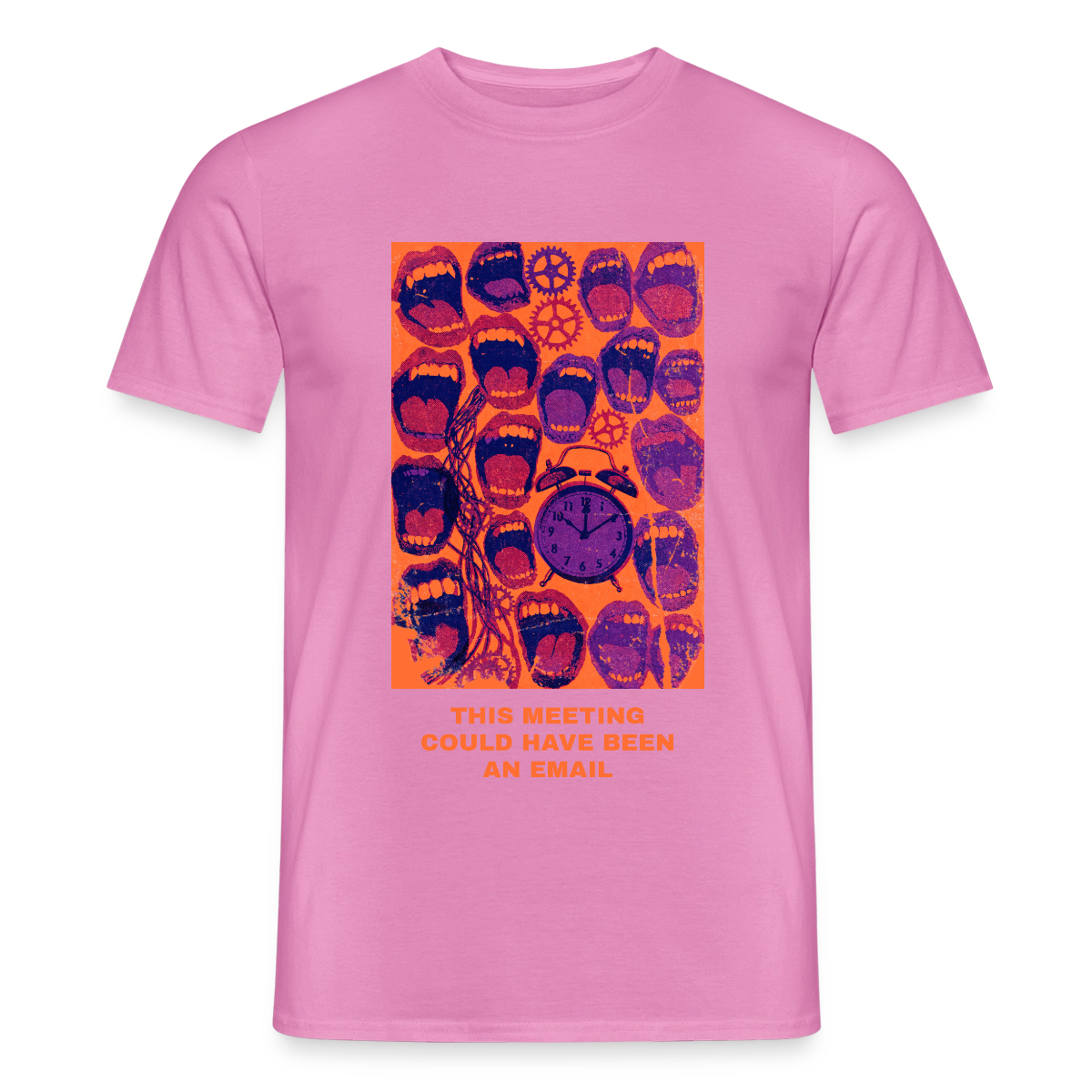 This meeting could have been an email. Popart-Motiv Motiv-T-Shirt für Männer, Farbe Pink