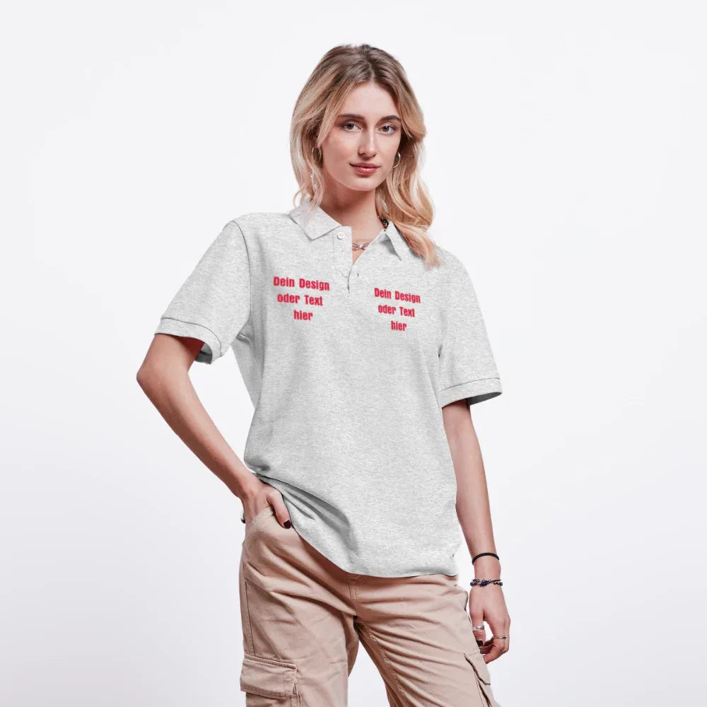 Stanley/Stella Unisex Bio-Poloshirt PREPSTER - personalisierbar - Weiß meliert