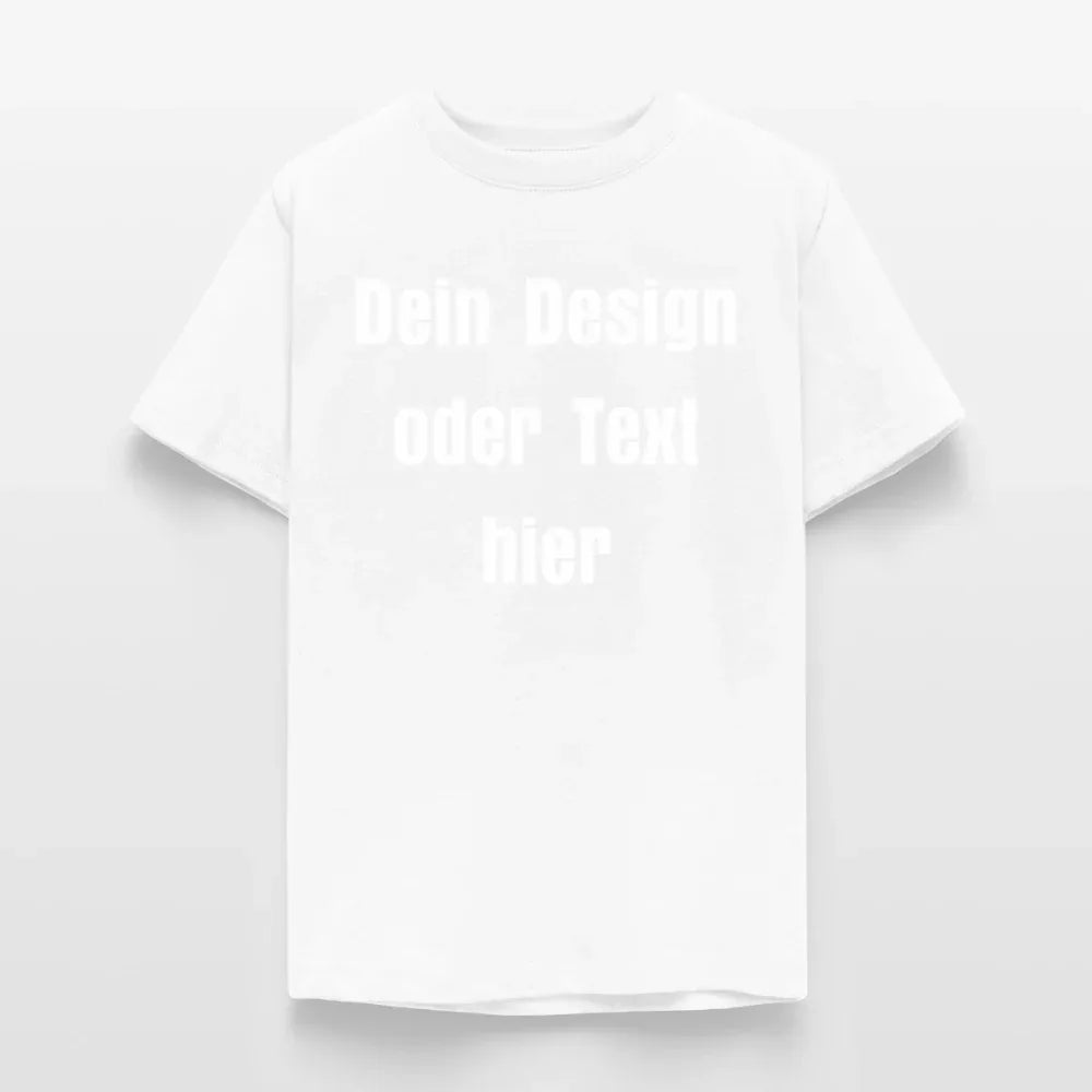 Teenager T-Shirt - personalisierbare Vorder- und Rückseite - Weiß