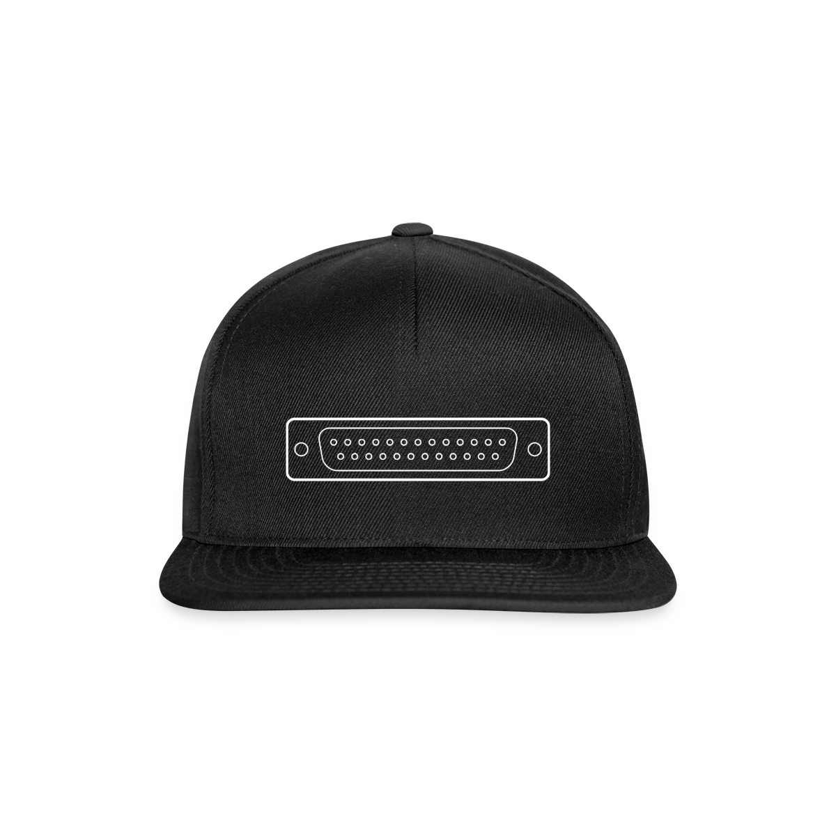 LPT1 Motiv-Snapback-Cap, Farbe Schwarz/Schwarz