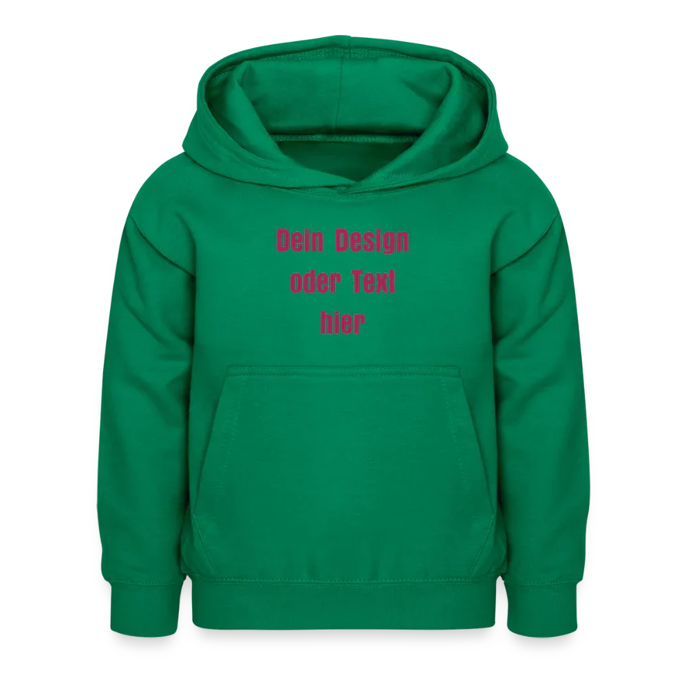 Kinder Hoodie - personalisierbare Vorder- und Rückseite - Kelly Green