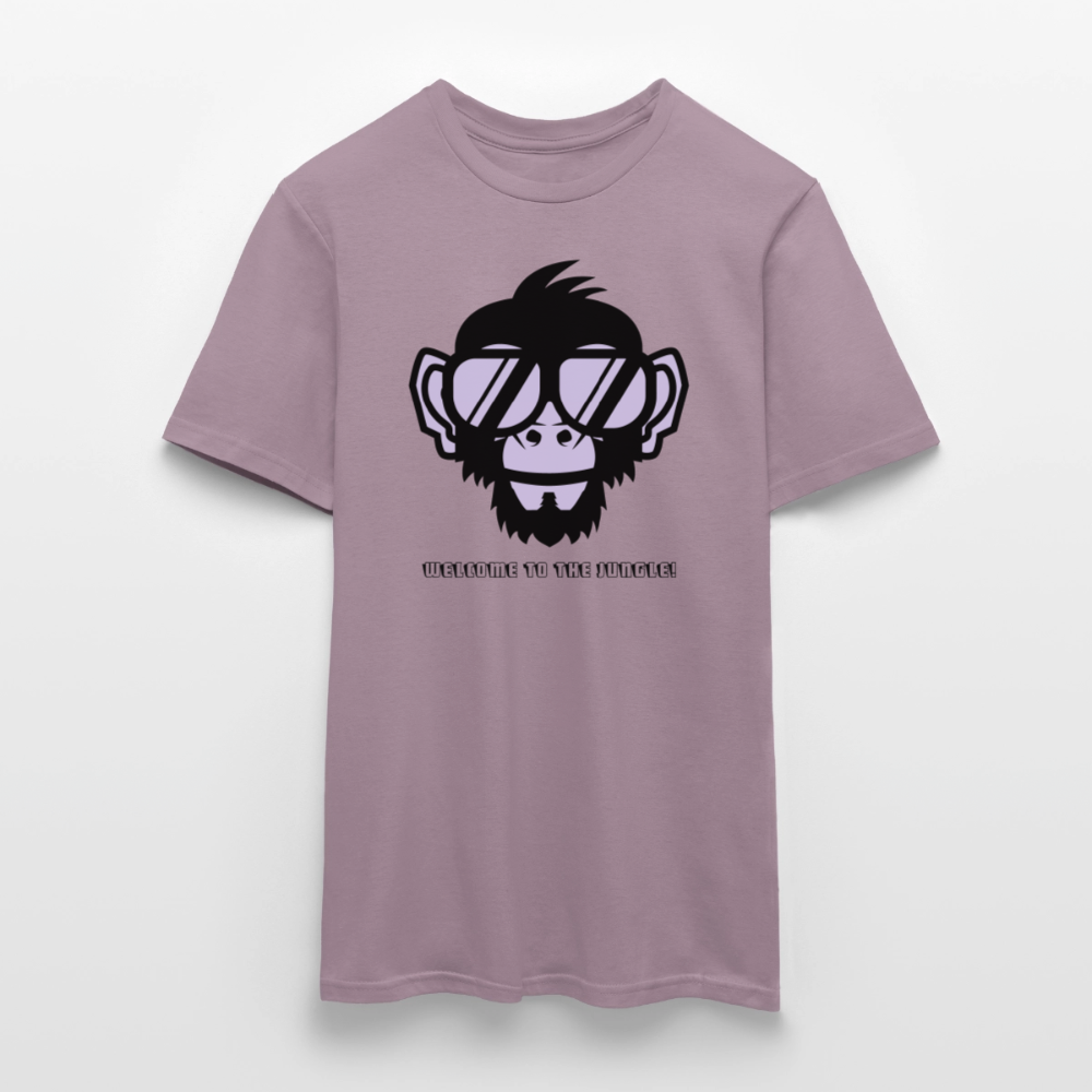 "Welcome to the Jungle" Motiv-T-Shirt für Männer - Lilagrau 