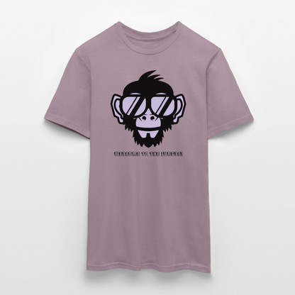 "Welcome to the Jungle" Motiv-T-Shirt für Männer - Lilagrau 