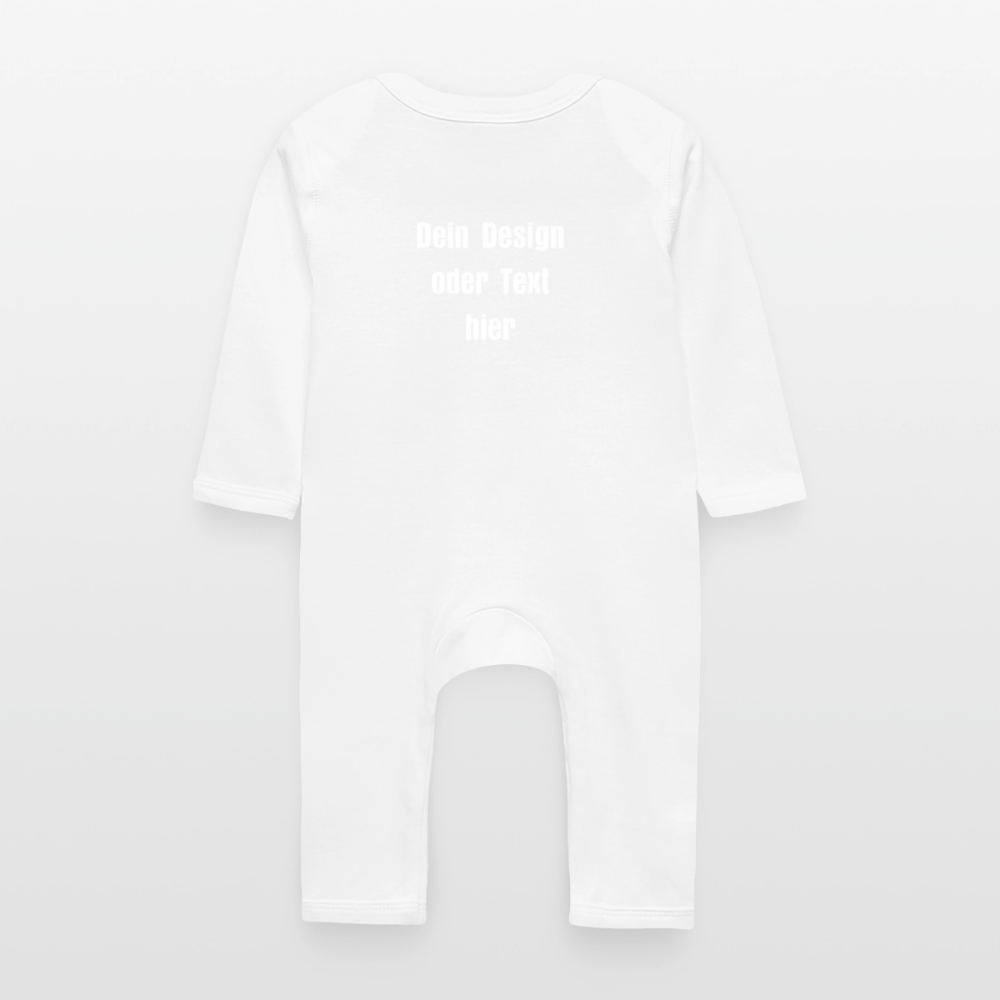 Baby Bio Strampler - personalisierbar - Weiß