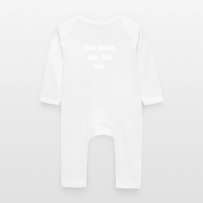 Baby Bio Strampler - personalisierbar - Weiß