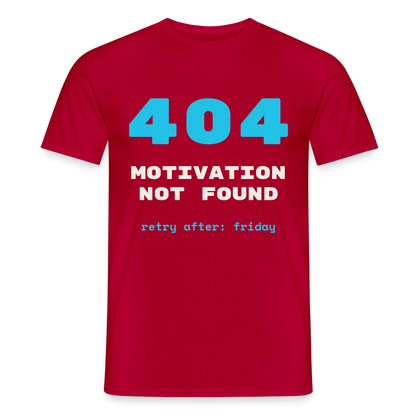 404 Motivation not found. Retry after: friday Motiv-T-Shirt für Männer, Farbe Rot