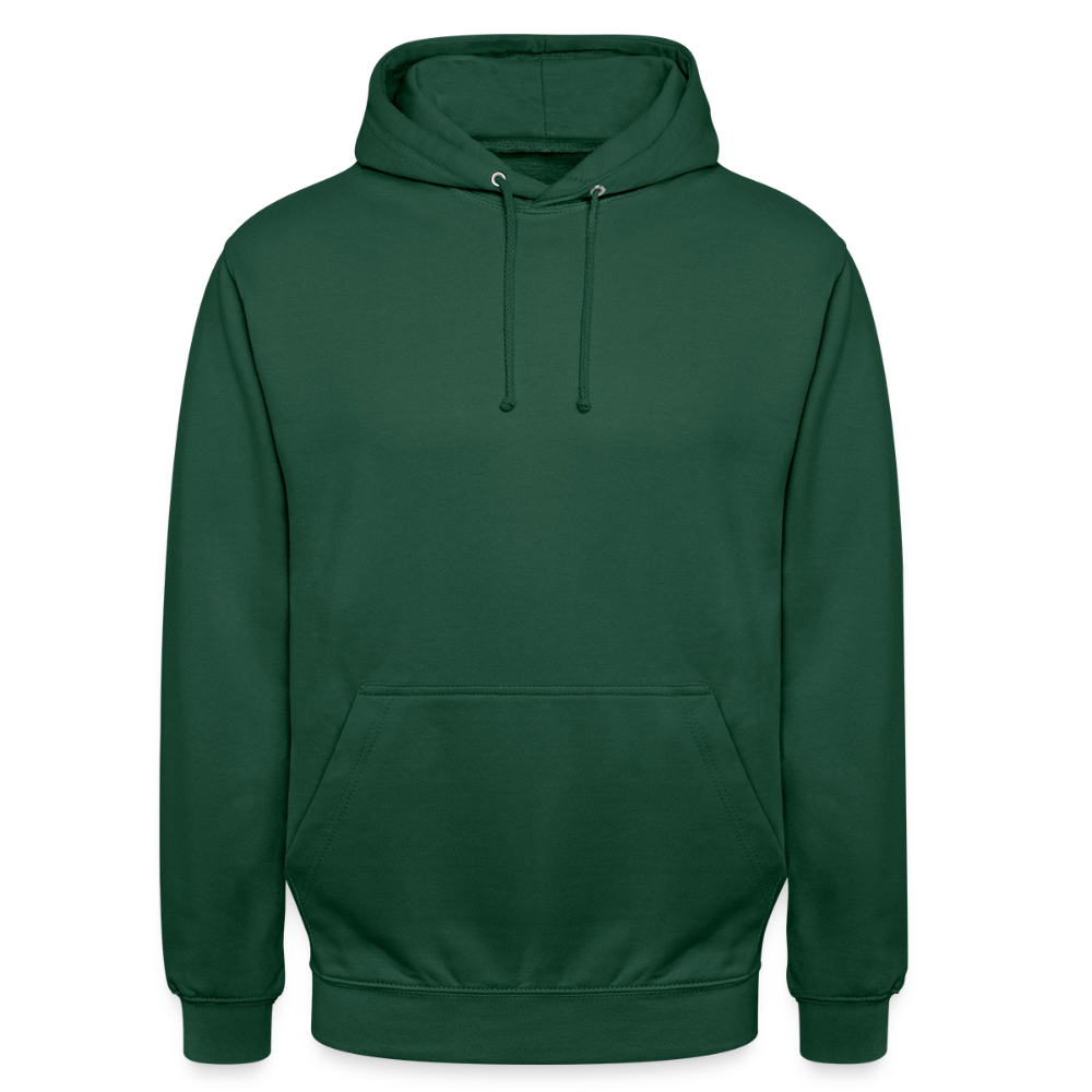 Unisex Hoodie - personalisierbare Vorder- und Rückseite - Flaschengrün
