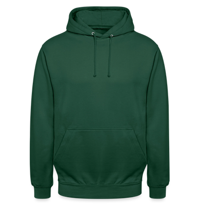 Unisex Hoodie - personalisierbare Vorder- und Rückseite - Flaschengrün