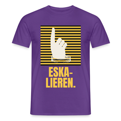 "Eskalieren." Motiv-T-Shirt für Männer, Farbe Lila
