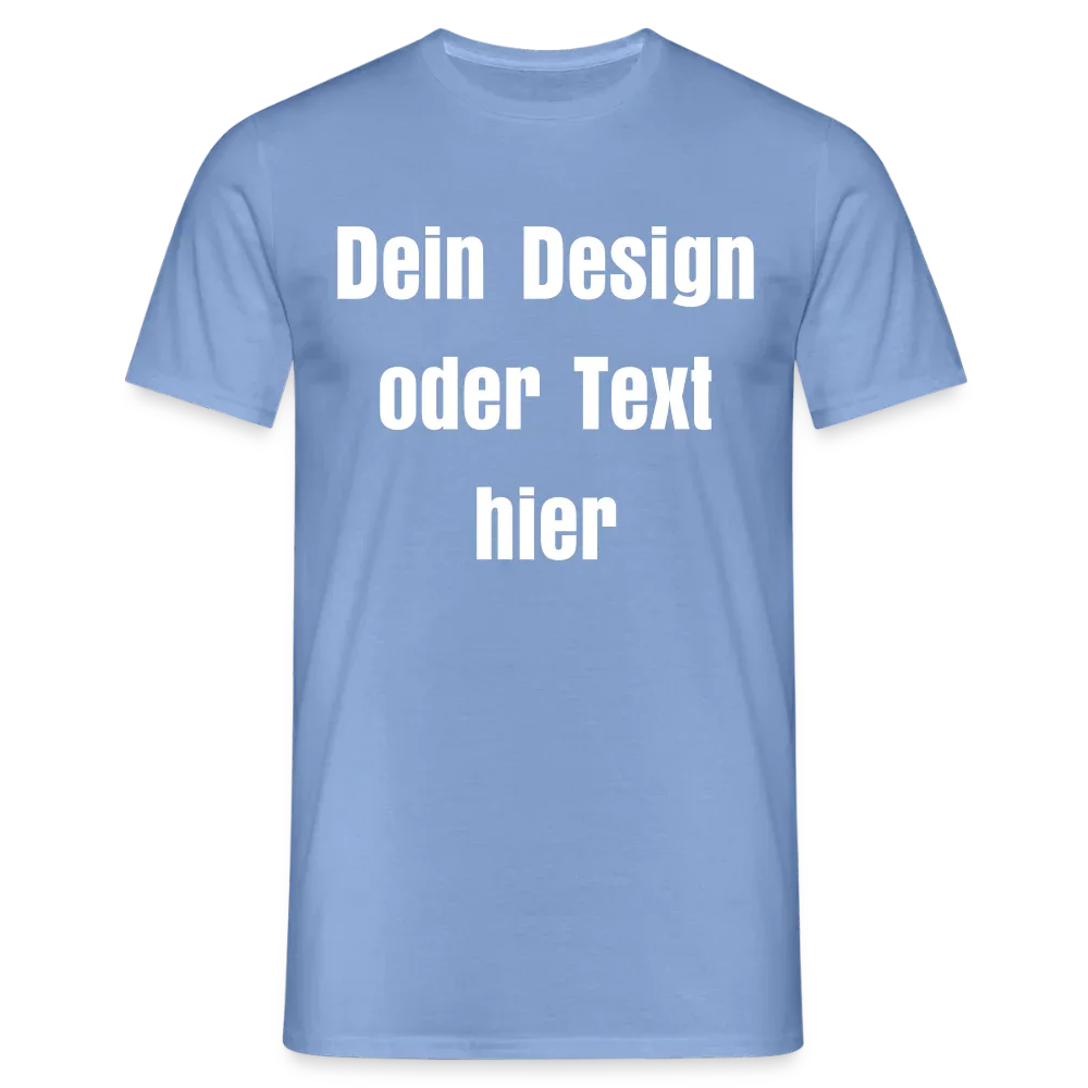 Männer T-Shirt - personalisierbare Vorder- und Rückseite - Carolina Blue