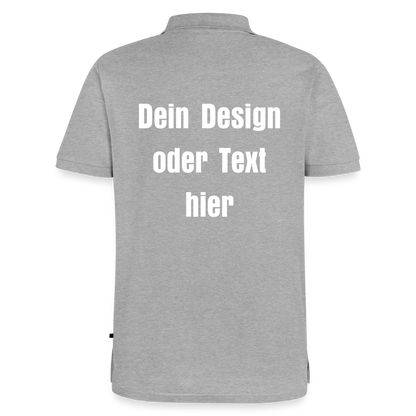Männer Premium Bio Polo Shirt - personalisierbar - Grau meliert