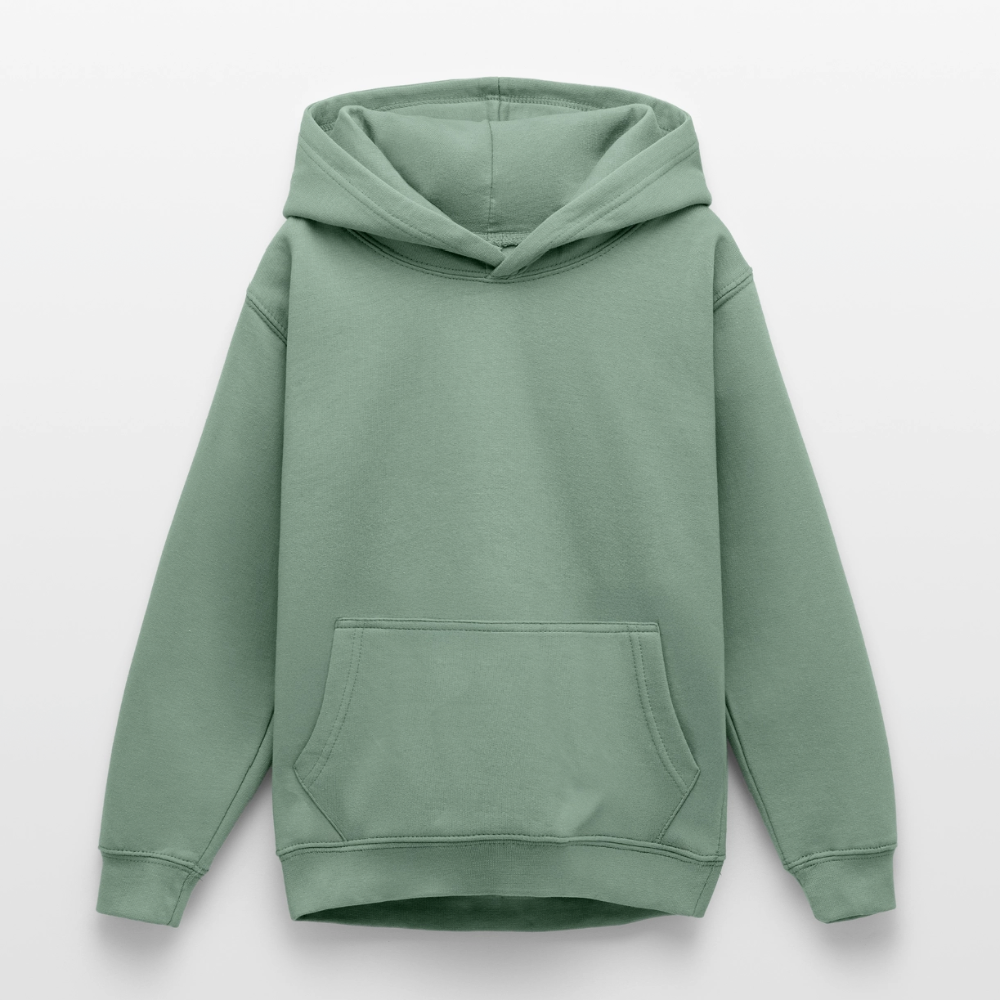Teenager Hoodie - personalisierbare Vorder- und Rückseite - Graugrün