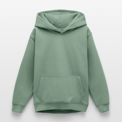 Teenager Hoodie - personalisierbare Vorder- und Rückseite - Graugrün