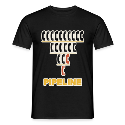 Pipeline. Isotype-Motiv Motiv-T-Shirt für Männer, Farbe Schwarz