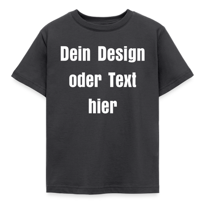 Kinder T-Shirt - personalisierbare Vorder- und Rückseite - Dunkelgrau