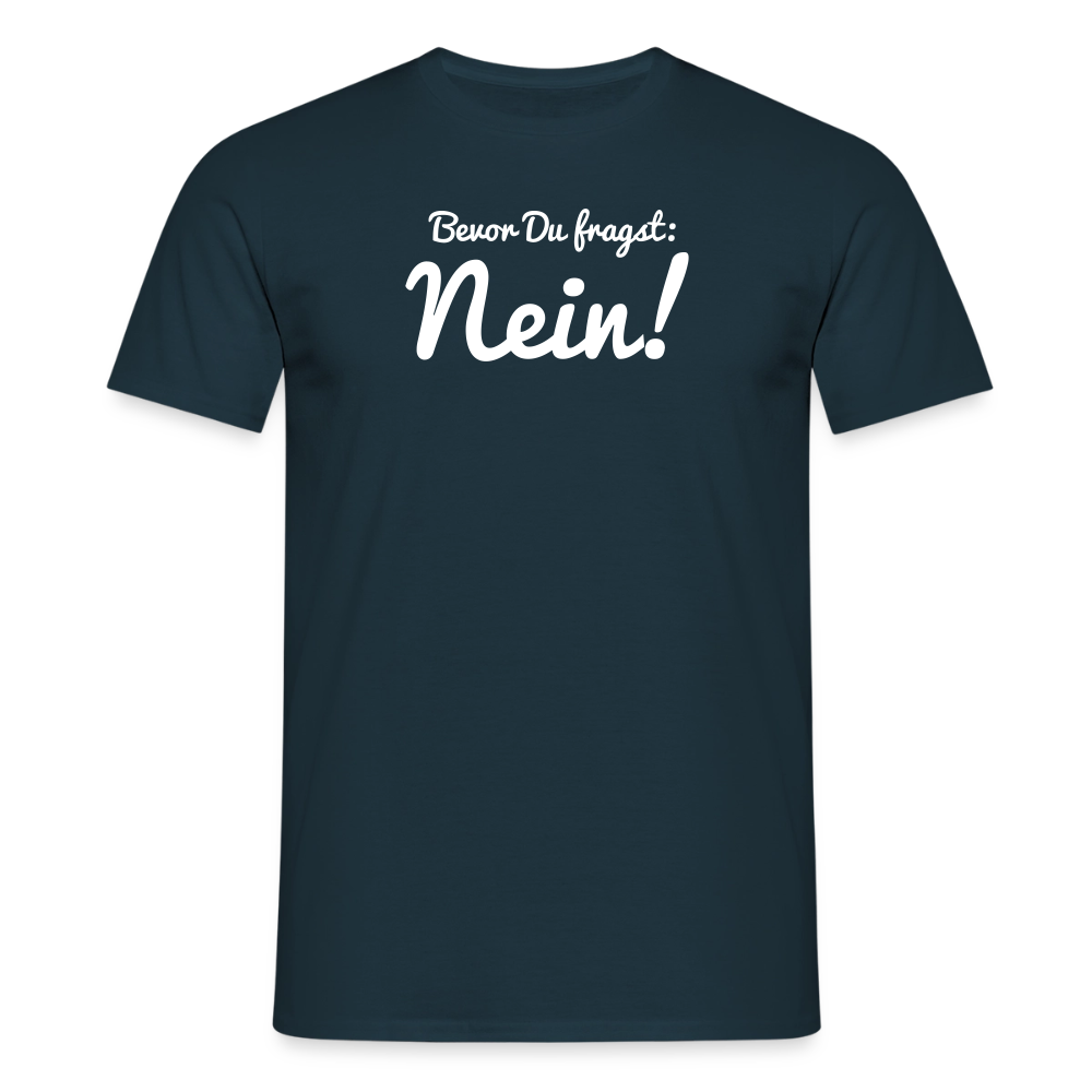 "Nein" Motiv-T-Shirt für Männer - Navy