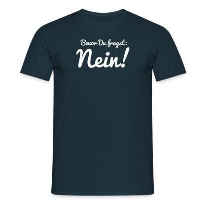 "Nein" Motiv-T-Shirt für Männer - Navy
