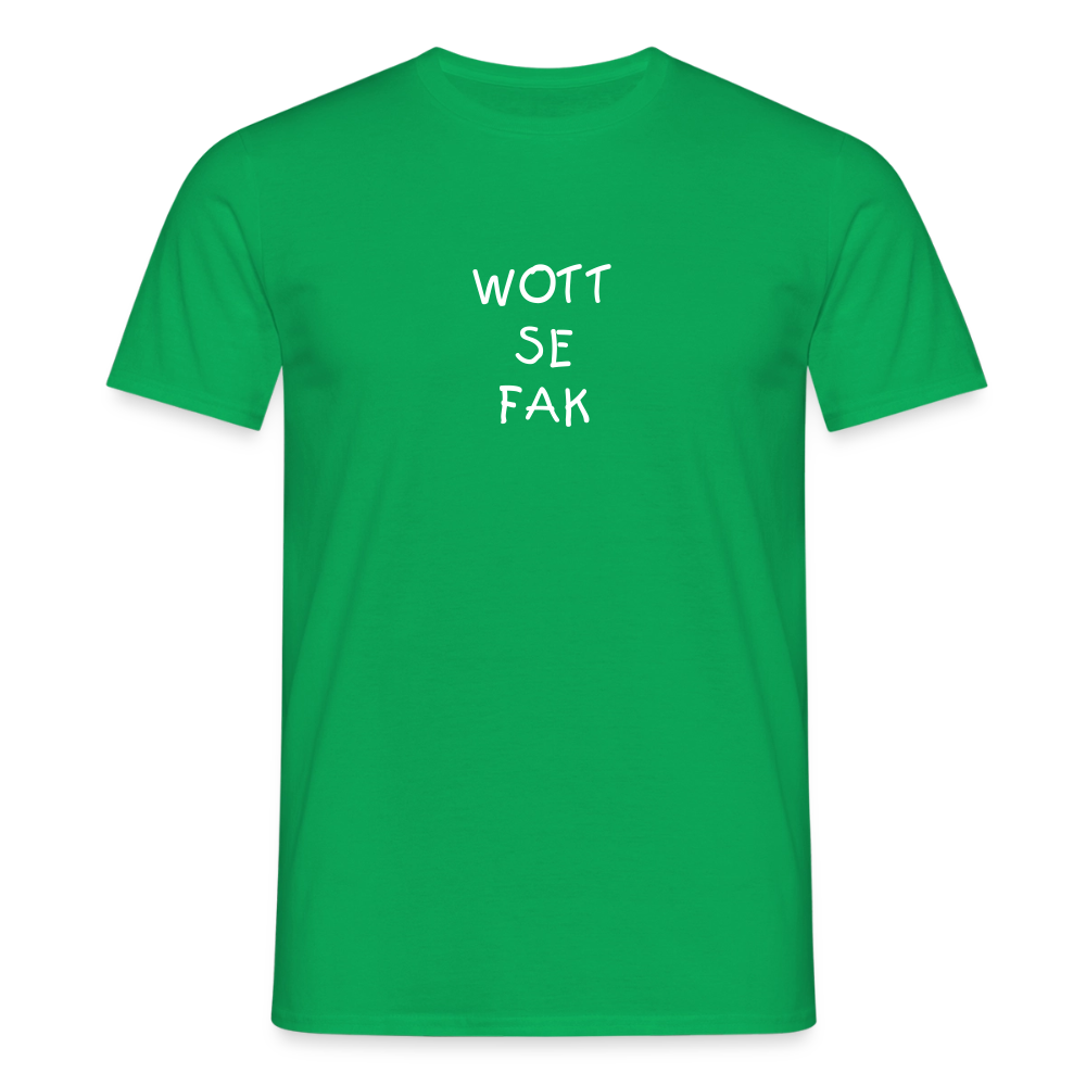 "WOTT SE FAK" Motiv-T-Shirt für Männer - Kelly Green