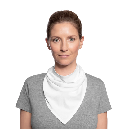 Bandana 100% Baumwolle für Sie und Ihn - personalisierbar - Weiß