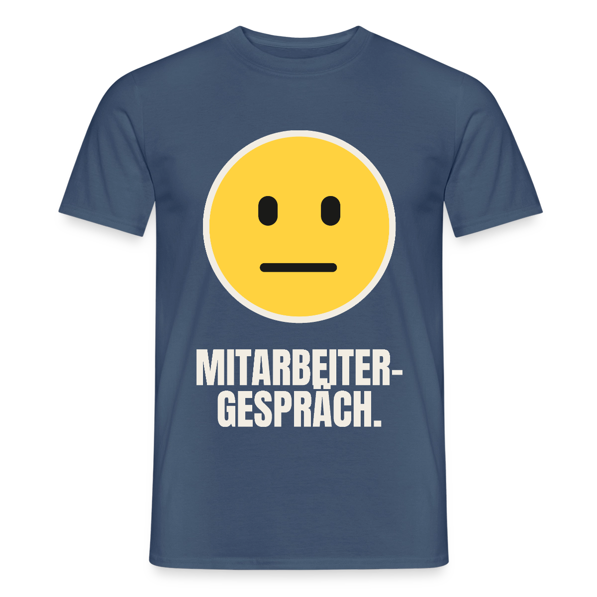 Mitarbeitergespräch. Motiv-T-Shirt für Männer, Farbe Dunkles Denimblau