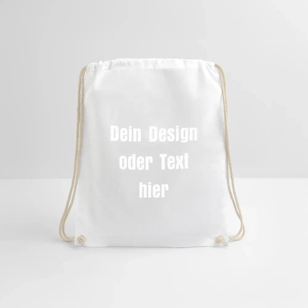 Turnbeutel - personalisierbar - Weiß