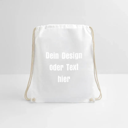 Turnbeutel - personalisierbar - Weiß