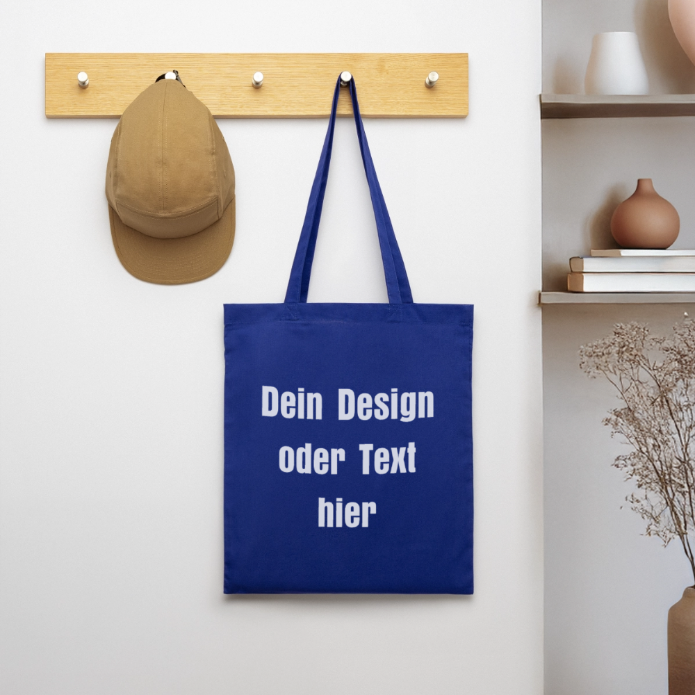Stoffbeutel aus 100% Baumwolle - personalisierbar - Royalblau