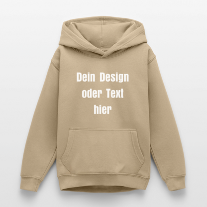 Teenager Hoodie - personalisierbare Vorder- und Rückseite - Sand
