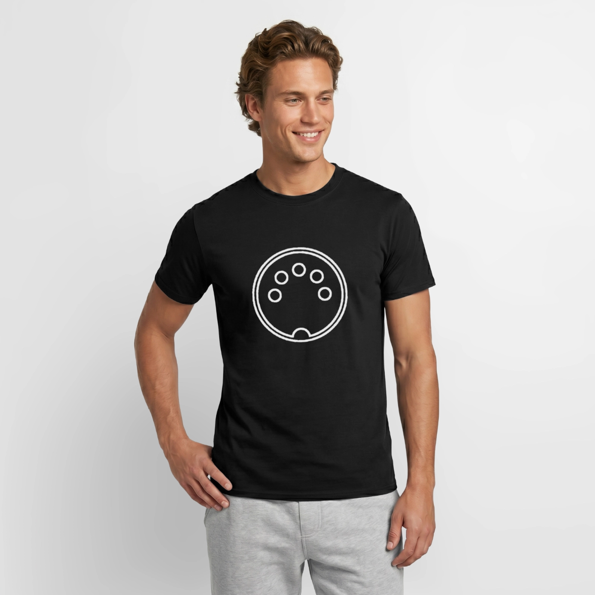 "DIN 41524" Motiv-T-Shirt für Männer, Farbe Schwarz