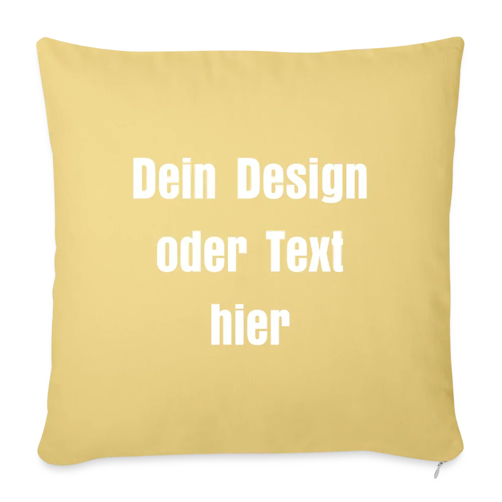 Sofakissen mit Füllung 44 x 44 cm - personalisierbar - Hellgelb