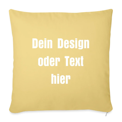 Sofakissen mit Füllung 44 x 44 cm - personalisierbar - Hellgelb