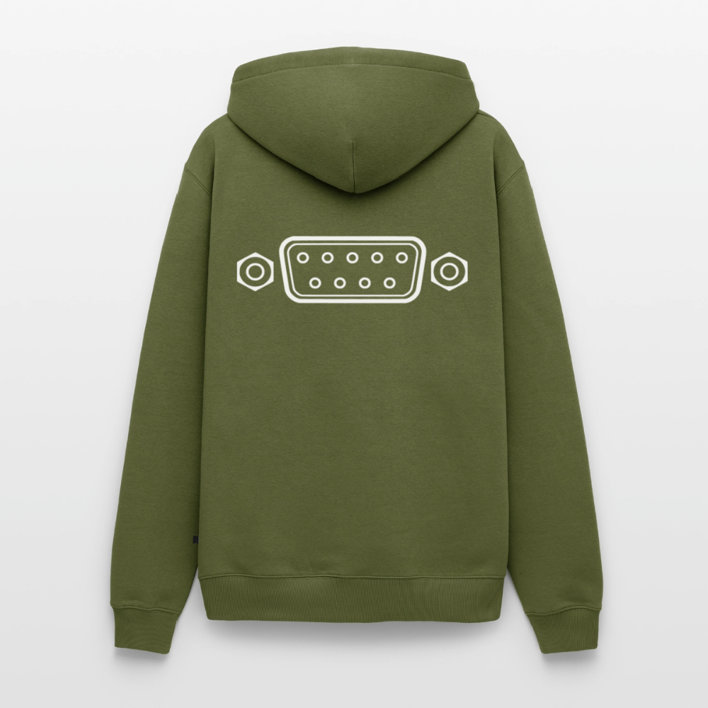 DB-9 RS-232 Retro Hoodie für Herren - Khaki