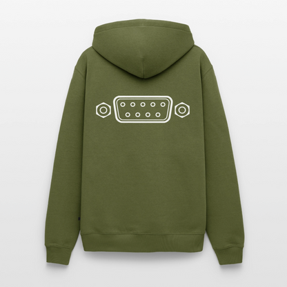 DB-9 RS-232 Retro Hoodie für Herren - Khaki